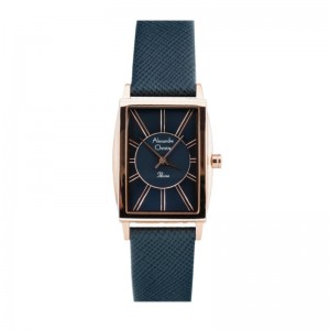 Alexandre Christie AC 2986 Rosegold Blue Leather LHLRGBU